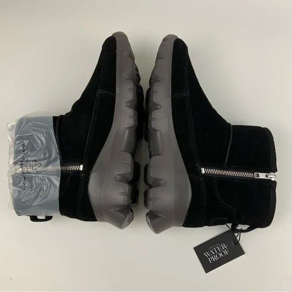 UGG Palomar Black Waterproof Suede Snow Ankle Boots size 8.5 - Picture 6 of 9